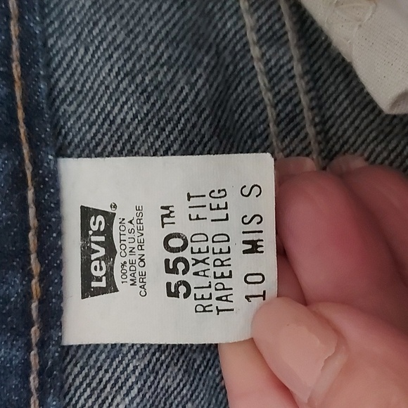 Vintage Levi's 550 Jeans Relax Fit Taper/Barrel Leg  Size 10 Missy Short - Picture 7 of 8